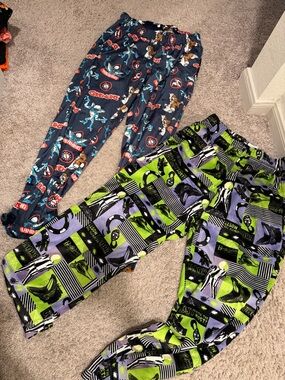 Two Printed Lounge Pants - Gremlins & Beetlejuice- small